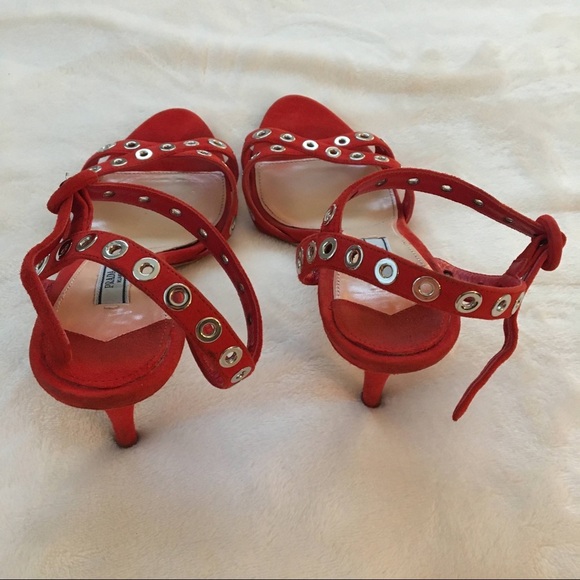 Prada orange strappy heels - Picture 6 of 11